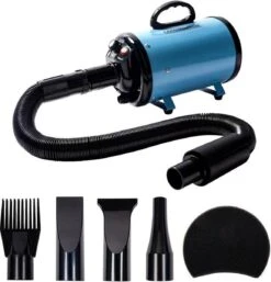Merkloos Edward&DeVries Professionele Hondenföhn Met 4 Opzetstukken – Waterblazer Voor Honden – Stil Design – Krachtig + Extra Filter & Droogdoek - Blauw -Huisdierbenodigdheden 1154x1200 1