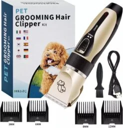 Merkloos Professionele Dierentondeuse - Scheerapparaat Voor Honden En Katten - Trimmer - 4 Opzetstukken - Oplaadbaar - Draadloos - Stil - Verschillende Haar En Vachtlengtes - Haartrimmer - Hondentrimmer - Honden Trimmer - Honden Knippen - Haren Knippen -Huisdierbenodigdheden 1158x1200