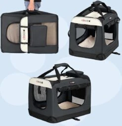 Cadoca Honden & Katten Reismand XL - 81x56x58cm - Antraciet -Huisdierbenodigdheden 1164x1200 33