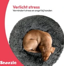 Snoozle Donut Hondenmand - Zacht En Luxe Hondenkussen - Wasbaar - Fluffy - Hondenmanden - 50cm - Grijs -Huisdierbenodigdheden 1165x1200 10