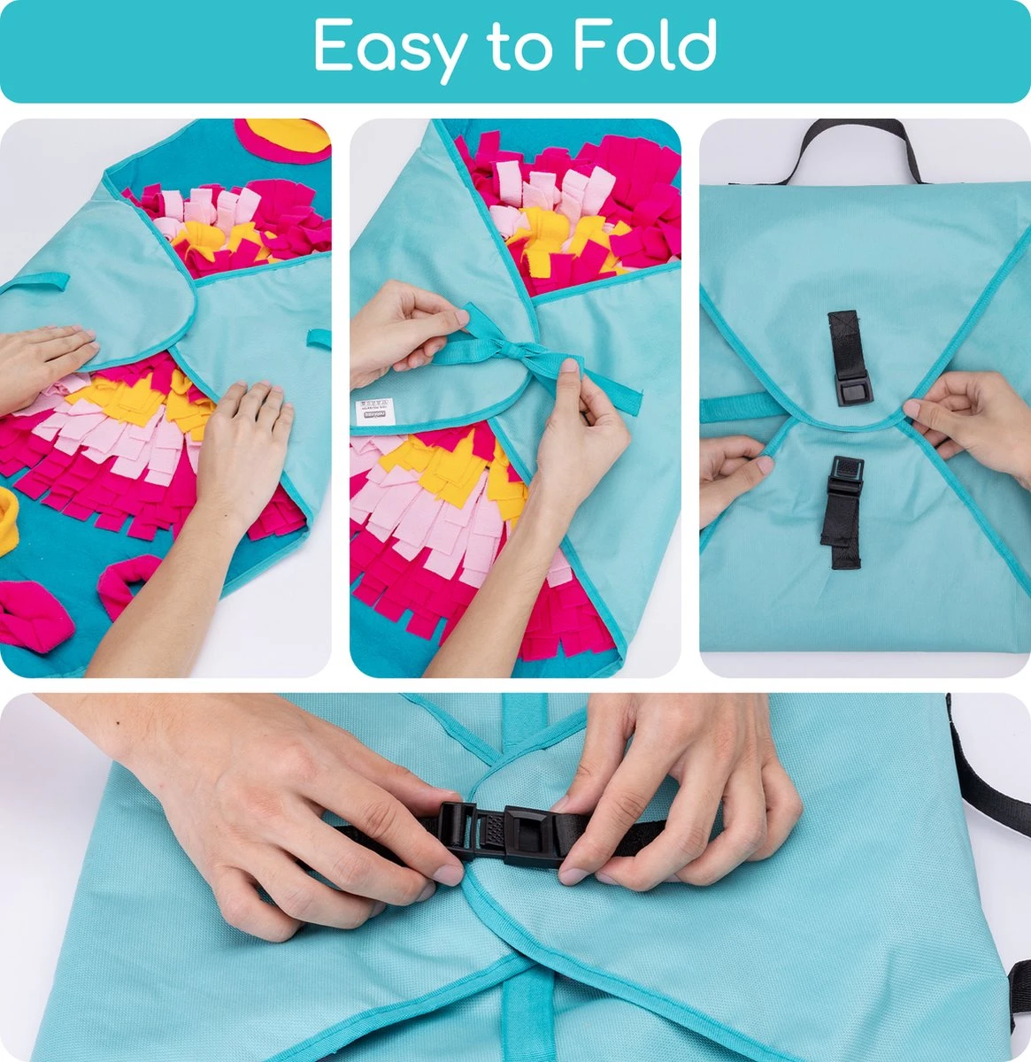 Nobleza Snuffelmat - Speelmat - Hondenspeelgoed - Fleece - Snackmat - 70 X 70 Cm 5 Nobleza Snuffelmat - Speelmat - Hondenspeelgoed - Fleece - Snackmat - 70 X 70 Cm - Afbeelding 5