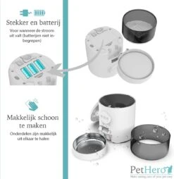 PetHero 7 Voerautomaat Wit - Smartphone Besturing - Automatische Voerbak Voor Kat Of Hond - 4.0 L -Huisdierbenodigdheden 1166x1200 5