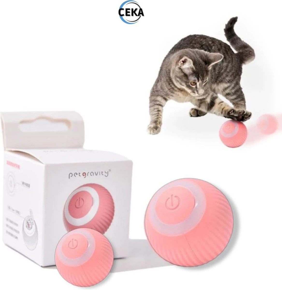Ceka - Automatisch Katten Honden Speeltje | Zelf Rollende Mini Bal | Interactief & Intelligentie | Elektrisch Katten Speelgoed | Slimme Katten Speeltje - Interactieve Zelf Rollende Bal Voor Katten - Kattenspeeltjes - USB Oplaadbaar- Turquoise 2 Ceka - Automatisch Katten Honden Speeltje | Zelf Rollende Mini Bal | Interactief & Intelligentie | Elektrisch Katten Speelgoed | Slimme Katten Speeltje - Interactieve Zelf Rollende Bal Voor Katten - Kattenspeeltjes - USB Oplaadbaar- Turquoise - Afbeelding 2