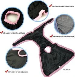 Merkloos Luier Voor Hond Voor Incontinentie En Loopsheid - Hondenluier Teef - Maat L - Zwart/roze -Huisdierbenodigdheden 1167x1200 12