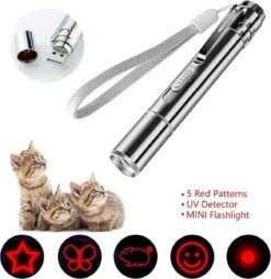 Merkloos Laserpen - Daily Accessoires - USB Oplaadbaar - Kattenspeeltjes - Laserlampje - 7 Verschillende Standen - RVS Zilver - Zaklamp - UV Lamp – Kattenspeelgoed -Huisdierbenodigdheden 1167x1200 19