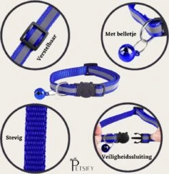 Petsify - Kattenhalsband Met Belletje - Veiligheidssluiting - Reflecterend - Halsband Kat - Halsband Kitten - Set Van 11 -Huisdierbenodigdheden 1167x1200 24