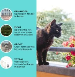 Kattennet Premium - 800 X 300 CM - Kattennet Voor Balkon - Transparant - Balkon Net - Makkelijk Te Monteren- Kattengaas 11 Kattennet Premium - 800 X 300 CM - Kattennet Voor Balkon - Transparant - Balkon Net - Makkelijk Te Monteren- Kattengaas -Huisdierbenodigdheden 1168x1200 21