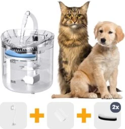 MIRO Luxe Drinkfontein - Drinkbak - Katten & Honden - Plug & Play - Zeer Stil - Met Sensor - 1.8 Liter Inhoud - + Extra Filter - Nederlandse Handleiding