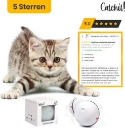 Catchit!® Interactieve Zelfrollende Bal Katten - Kattenspeeltjes - Inclusief USB Kabel En Staartjes - Kattenspeelgoed - Smart - Grijs -Huisdierbenodigdheden 1171x1200 15