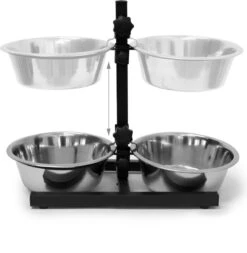 Relaxdays Hondenvoerbak Op Standaard - In Hoogte Verstelbaar - Dubbele Voerbak - Hondenbak - 2 X 2,15 Liter -Huisdierbenodigdheden 1172x1200 8