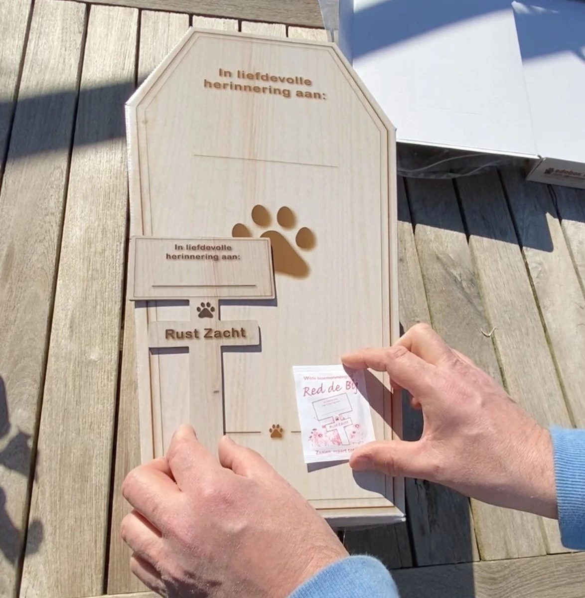 Dieren Begraafkist, Dieren Grafkist, Dieren Doodskist Voor Kat, Konijn Of Hond, Huisdier Begraven (100% Afbreekbaar) 5 Dieren Begraafkist, Dieren Grafkist, Dieren Doodskist Voor Kat, Konijn Of Hond, Huisdier Begraven (100% Afbreekbaar) - Afbeelding 5