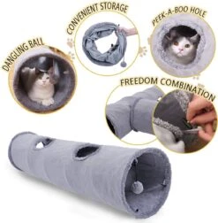 Bonbox Shop - Kattentunnel - 130 CM - Katten Speelgoed - Kitten - Spelen- Speeltunnel - Speelgoed Voor Katten -Huisdierbenodigdheden 1174x1200 23