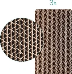 Navaris Kartonnen Krabplanken Voor Katten - Krabkarton Set Van 3 Stuks - 3 Krabmatten - Katten Karton Voor Ontspanning En Spelen -Huisdierbenodigdheden 1175x1200 11