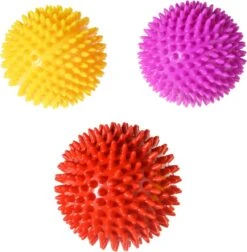Nobleza Speelbal - Hondenspeelgoed - Piepspeelgoed - Apporteerspeelgoed - Hondenbal - Speelbal Hond - Bal Hond - Massagebal - Vinyl - 3 Stuks