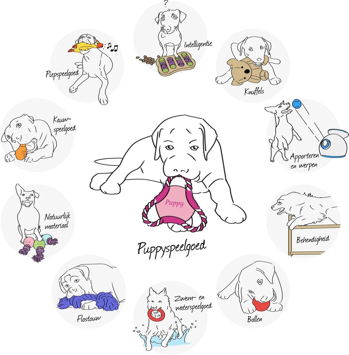 Nylabone Puppy Teething Pacifier Flexible - Hondenspeelgoed - Bacon 215x100x38 Mm 108 G Roze Blauw Groen Tot 11kg Small 6 Nylabone Puppy Teething Pacifier Flexible - Hondenspeelgoed - Bacon 215x100x38 Mm 108 G Roze Blauw Groen Tot 11kg Small - Afbeelding 6