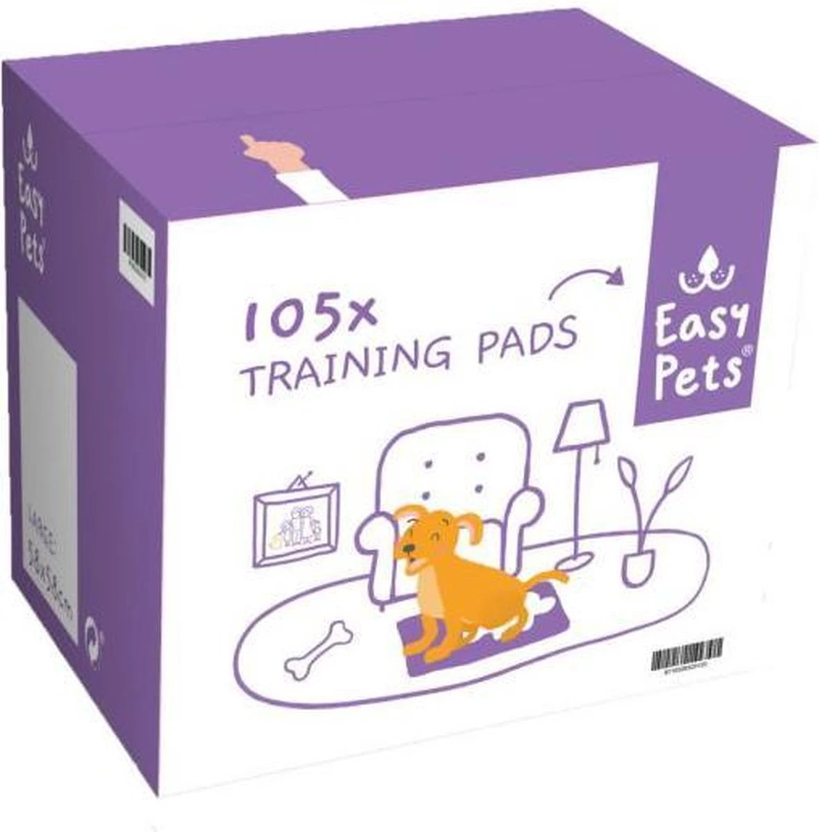 Easypets Puppy Training Pads - Zindelijkheidstraining - Hondentoilet - 58 X 58 Cm - 105 Stuks 5 Easypets Puppy Training Pads - Zindelijkheidstraining - Hondentoilet - 58 X 58 Cm - 105 Stuks - Afbeelding 5