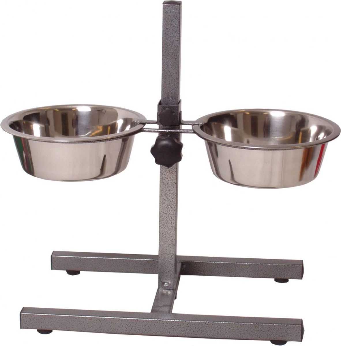 H-Standaard Inclusief Roestvrijstalen Voerbakken - 24 Cm 2 H-Standaard Inclusief Roestvrijstalen Voerbakken - 24 Cm - Afbeelding 2