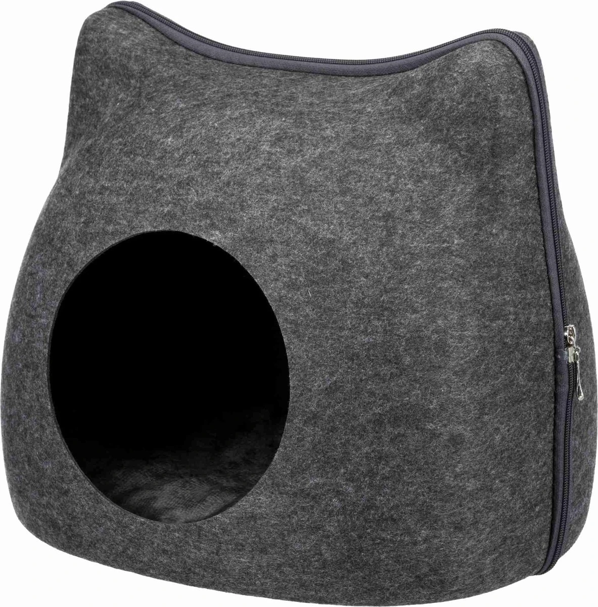 Trixie Relax Iglo Kat Vilt Grijs - 38X37X35 CM 7 Trixie Relax Iglo Kat Vilt Grijs - 38X37X35 CM - Afbeelding 7