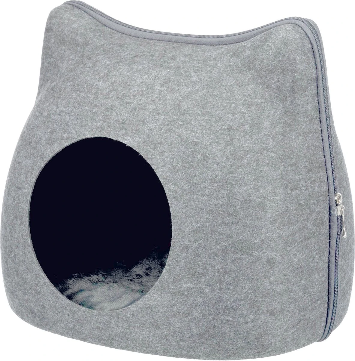 Trixie Relax Iglo Kat Vilt Grijs - 38X37X35 CM 8 Trixie Relax Iglo Kat Vilt Grijs - 38X37X35 CM - Afbeelding 8