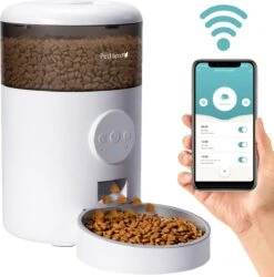 PetHero 7 Voerautomaat Wit - Smartphone Besturing - Automatische Voerbak Voor Kat Of Hond - 4.0 L