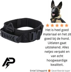 Always Prepared © Pro K9 Halsband Hond - Hals 35-75 CM - Hondenhalsband - Geschikt Voor Iedere Hondenriem - Voor Middel En Grote Honden - Best Getest 2022 - 450KG Anti Trek Test - One Size Zwart -Huisdierbenodigdheden 1185x1200 14