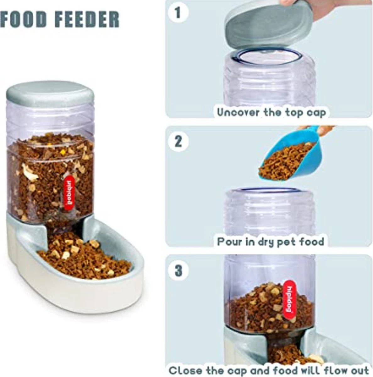 Hipidog - Automatische Dierenvoeder (Voer) - Kat & Hond - Voerbak - Huisdier 4 Hipidog - Automatische Dierenvoeder (Voer) - Kat & Hond - Voerbak - Huisdier - Afbeelding 4