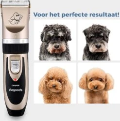 LifeGoods Hondentondeuse - Voor Katten En Honden - Complete Set - 5 Standen - Draadloos - Oplaadbaar - Goud/Zwart -Huisdierbenodigdheden 1187x1200 5