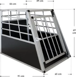 Merkloos Aluminium Hondentransportbox - L -Huisdierbenodigdheden 1188x1200 16