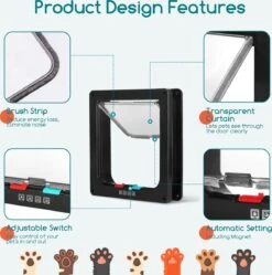 Nobleza Kattenluik Met Tunnel - 4 Vergrendelingsstanden - Weerbestendig - Binnen En Buiten - 28.5 X 25 Cm - Maat XL - Zwart 19 Nobleza Kattenluik Met Tunnel - 4 Vergrendelingsstanden - Weerbestendig - Binnen En Buiten - 28.5 X 25 Cm - Maat XL - Zwart -Huisdierbenodigdheden 1188x1200 20