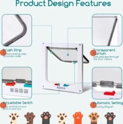 Nobleza Kattenluik Met Tunnel - 4 Vergrendelingsstanden - Weerbestendig - Binnen En Buiten - 20.5 X 19.7 Cm - Maat M - Wit 10 Nobleza Kattenluik Met Tunnel - 4 Vergrendelingsstanden - Weerbestendig - Binnen En Buiten - 20.5 X 19.7 Cm - Maat M - Wit -Huisdierbenodigdheden 1188x1200 21