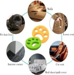 Merkloos Wasmachine Herbruikbare Haarverwijderaar - Huisdierhaar Verwijderaar - Anti Haren - Accessoires Wasmachine - Groen - 1 Stuks -Huisdierbenodigdheden 1189x1200 3