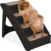 Relaxdays Hondentrap Auto - Inklapbaar - Opstapje Voor Honden - 4 Treden - Trapje Hond - Zwart