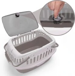 Nobleza 41WSJ - Reisbench - Reismand - Transportbox - 58 X 40 X 42.5 Cm - Grijs -Huisdierbenodigdheden 1190x1200 19