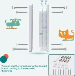 Nobleza Kattenluik Met Tunnel - 4 Vergrendelingsstanden - Weerbestendig - Binnen En Buiten - 20.5 X 19.7 Cm - Maat M - Wit 14 Nobleza Kattenluik Met Tunnel - 4 Vergrendelingsstanden - Weerbestendig - Binnen En Buiten - 20.5 X 19.7 Cm - Maat M - Wit -Huisdierbenodigdheden 1190x1200 29