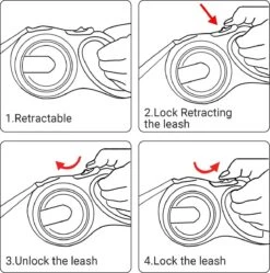 IGOODS - Uitlaatriem - Honden Riem - Katten Riem - Uitlaatriem Voor Dieren - Rollijn - 5 Meter Lang Roze -Huisdierbenodigdheden 1192x1200