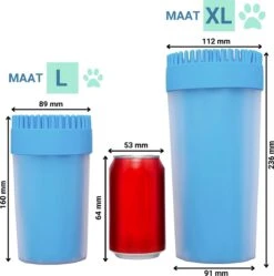 TIKKENS Hondenpoten Reiniger 2-in-1 - Hondenborstel - Hondenpoot Reiniger - Huisdier Poot Wassen - Hondenverzorging - Honden Wassen - Inclusief Microvezeldoek - XL -Huisdierbenodigdheden 1192x1200 5