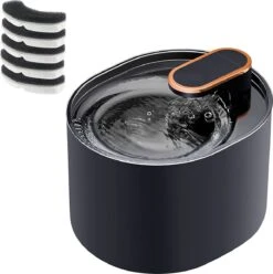 AQIOS Kat/hond Drinkfontein 3L Donkerblauw Inclusief 3 Filters - Kattenfontein - Hondenfontein - Waterfontein - Water Dispenser - Waterautomaat - Drinkbak