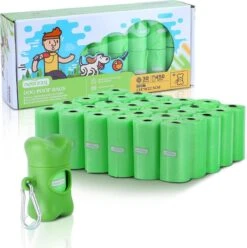 Nobleza 48QIC - Poepzakjes - 450 Stuks - Afbreekbare Hondenpoepzakjes Met Dispenser - 30 Rollen