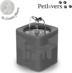 Petlovers - Drinkfontein Kat - Waterfontein Kat - Drinkfontein - Kattenfontein - Fluisterstil - Inclusief 3 GRATIS Filters