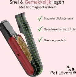 Pet Lovers - Hondentondeuse - Hondentondeuse - Automatische Inhalerende Haren - Dierentondeuse - Hondentrimmer - Hondentondeuse Dikke Vacht - Tondeuse Voor Honden - Hondentondeuse - Draadloos - 2 Opzetkammen - Honden En Katten Tondeuse -Huisdierbenodigdheden 1196x1200 3
