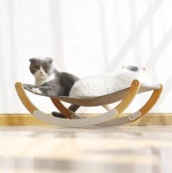 LuxeBass 2-In-1 Katten Hangmat | Hangmat Kat Met Optioneel Wiegfunctie | Wiegen Of Stabiel -Huisdierbenodigdheden 1196x1200 30