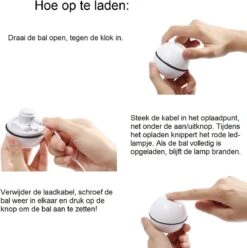 Catchit!® Interactieve Zelfrollende Bal Katten - Kattenspeeltjes - Inclusief USB Kabel En Staartjes - Kattenspeelgoed - Smart - Grijs -Huisdierbenodigdheden 1197x1200 28