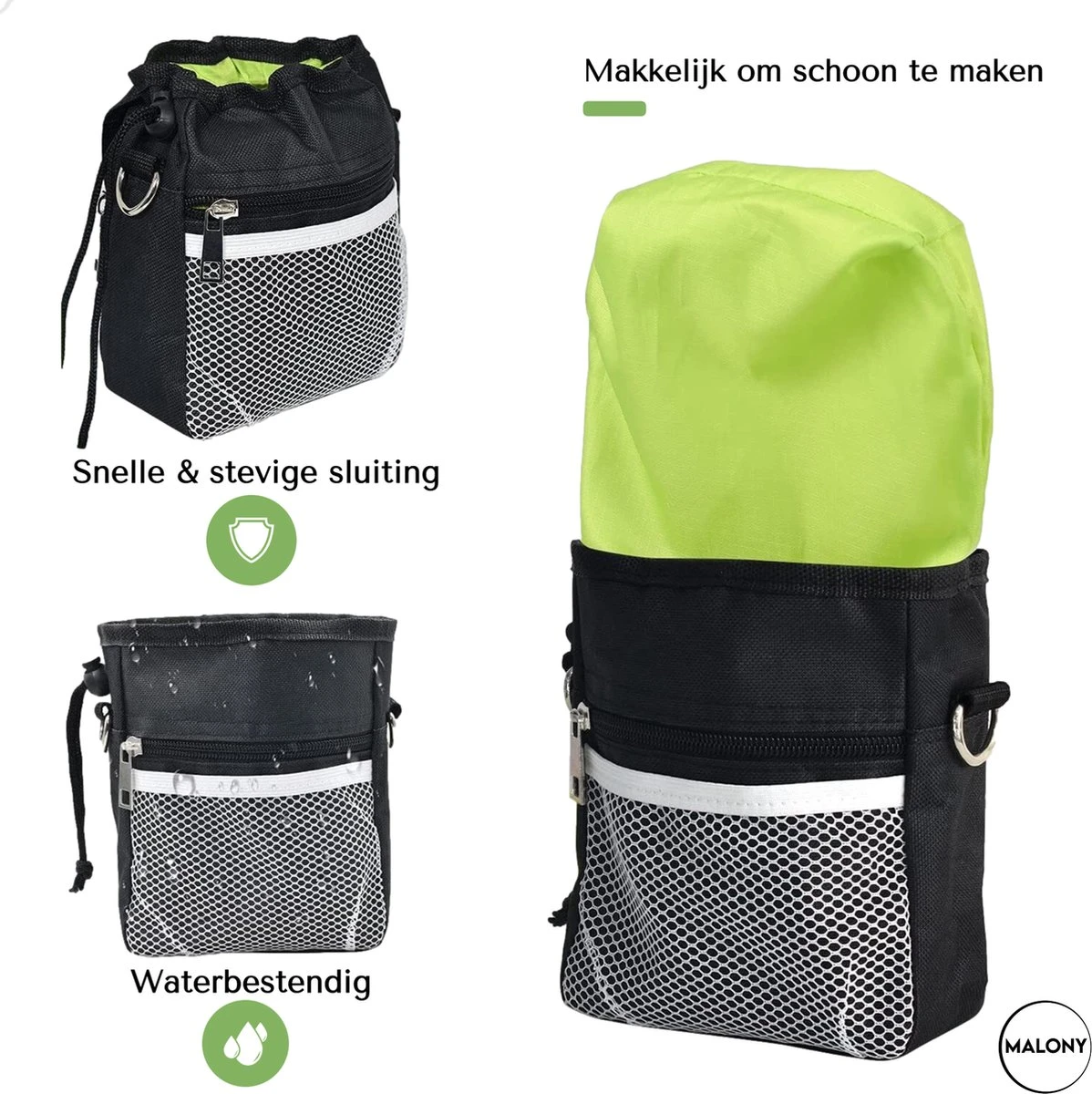 Malony Beloningstasje Voor Honden - Beloningszakje - Poepzakjes Dispenser - Verstelbare Riem - Nylon - Zwart 10 Malony Beloningstasje Voor Honden - Beloningszakje - Poepzakjes Dispenser - Verstelbare Riem - Nylon - Zwart - Afbeelding 10