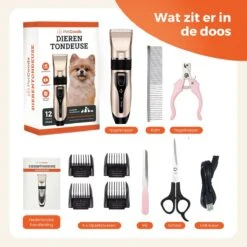 PetGoods Hondentondeuse - 10 Delige Set - Katten & Honden - Draadloos - Low Noise - Incl. Schaar, Nagelknipper, Vijl & Kam -Huisdierbenodigdheden 1199x1200 2