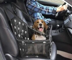 Luxe Autostoel Hond - Reisbench Opvouwbaar - Hondenmand Auto Achterbank - Waterdichte Hondenstoel - Zwart -Huisdierbenodigdheden 1200x1000 1