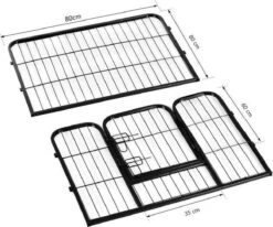 Merkloos Topmast Premium Puppyren - 80 Cm Hoog - 640 Cm Omtrek - Hondenren - Hondenhok - Antraciet -Huisdierbenodigdheden 1200x1002