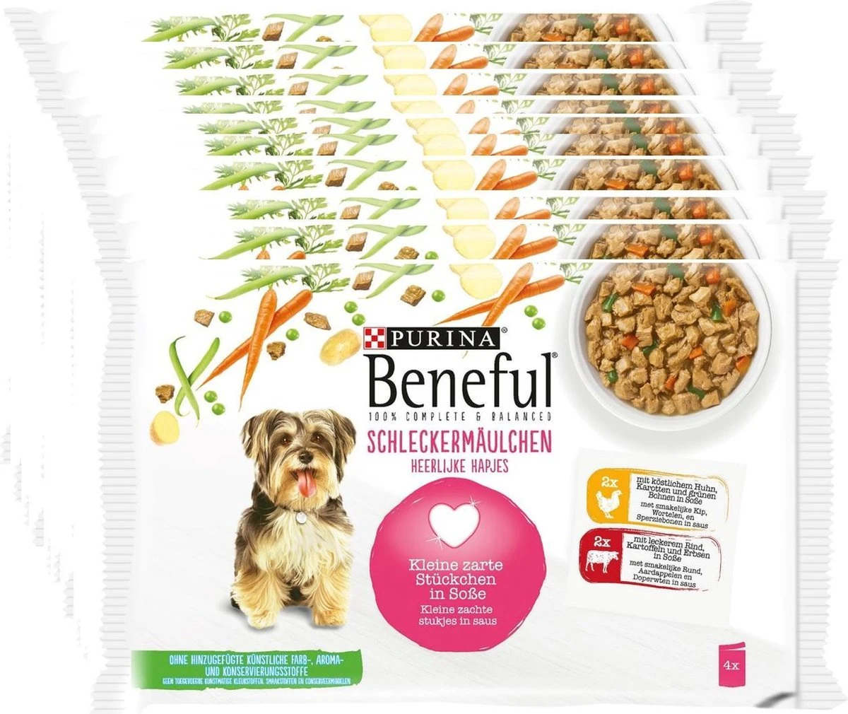 Beneful Pouch - Hondenvoer Kip & Rund In Saus - 40 X 100 G
