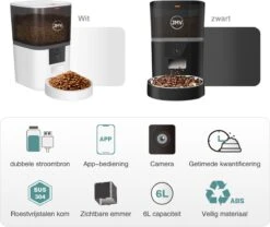 JMV Automatische Voerbak Voor Kat En Hond - Voerautomaat Met Verstelbare Camera En Smartphone Besturing - 6 Liter 12 JMV Automatische Voerbak Voor Kat En Hond - Voerautomaat Met Verstelbare Camera En Smartphone Besturing - 6 Liter -Huisdierbenodigdheden 1200x1011 5