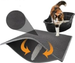 Oorspronkelijke Kattenbakmat, Kattenbak Mat Accessoire, Grit Opvangen, Honinggraad, Katten Mat, Waterdichte Dubbele Laag, Zwart, Urine/water Afstotend, Kat & Kitten, Cat Litter Mat 40x50cm -Huisdierbenodigdheden 1200x1012 12