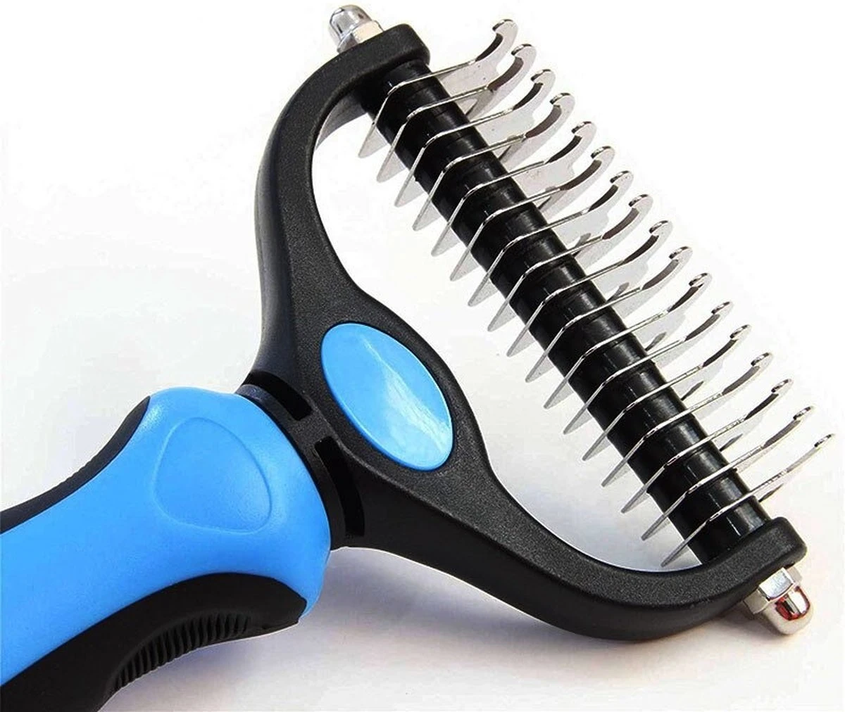 Professionele 2-Zijdige Ondervacht Kam Voor Hond En Kat – Hondenborstel – Kattenborstel - Hondenkam –Anti Klit - Haarverwijderaar Voor Huisdieren - Pijnloos - – Klittenkam – Verwijdert Klitten – Voorkomt Haaruitval – Black Friday - Sinterklaas 2 Professionele 2-Zijdige Ondervacht Kam Voor Hond En Kat – Hondenborstel – Kattenborstel - Hondenkam –Anti Klit - Haarverwijderaar Voor Huisdieren - Pijnloos - – Klittenkam – Verwijdert Klitten – Voorkomt Haaruitval – Black Friday - Sinterklaas - Afbeelding 2